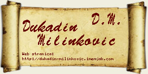 Dukadin Milinković vizit kartica